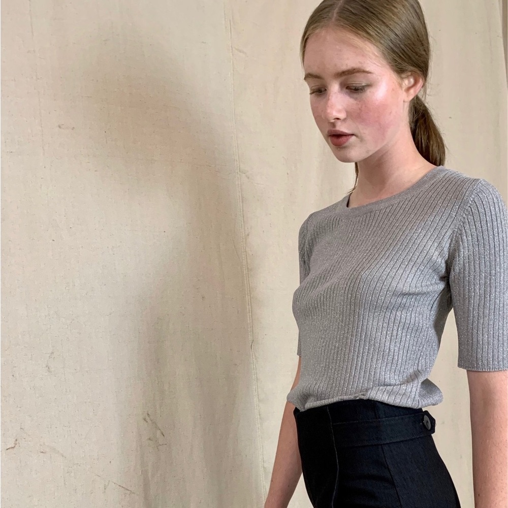 Le Bon Shoppe lurex sparkle sweater/top